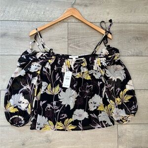 💥3/$30💥ELLA MOSS  floral ruffle off the shoulder blouse size S NWT